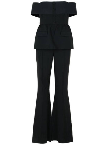 Self-Portrait 'Bardorot' Jumpsuit In Black Acetate Blend - SELF PORTRAIT - BALAAN 1