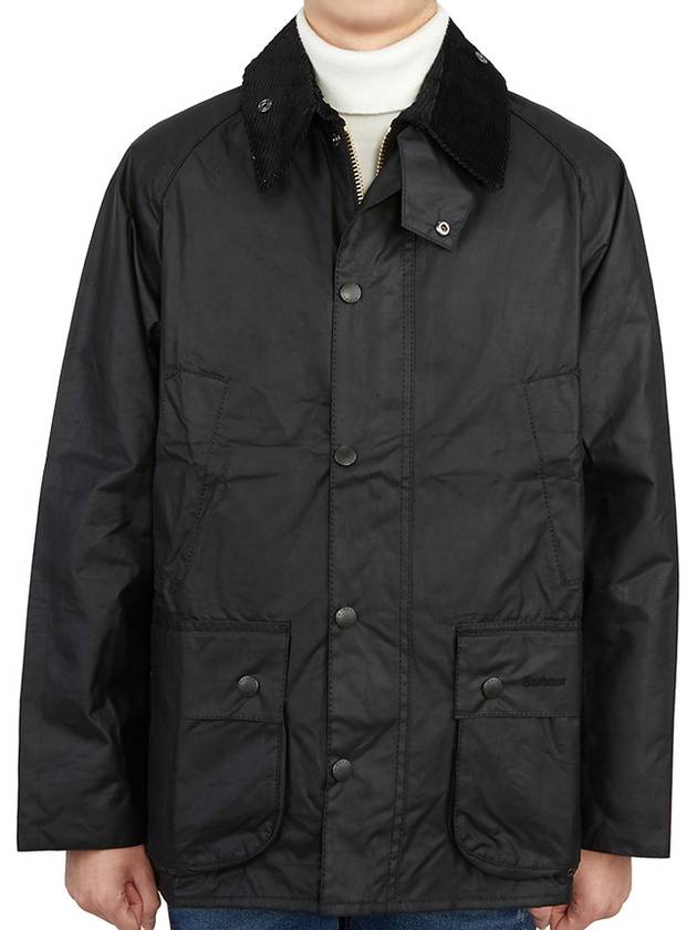 Bedale Wax Half Lined Jacket Black - BARBOUR - BALAAN 4