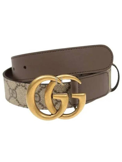 Double G Buckle Leather Belt Brown - GUCCI - BALAAN 2