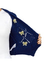 Embroidered Butterfly Pointel Alpaca Cardigan Blue - ALESSANDRA RICH - BALAAN 10