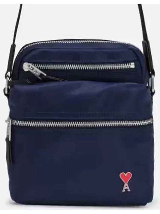 De Coeur heart logo threezip compartment pocket crossbody bag - AMI - BALAAN 1