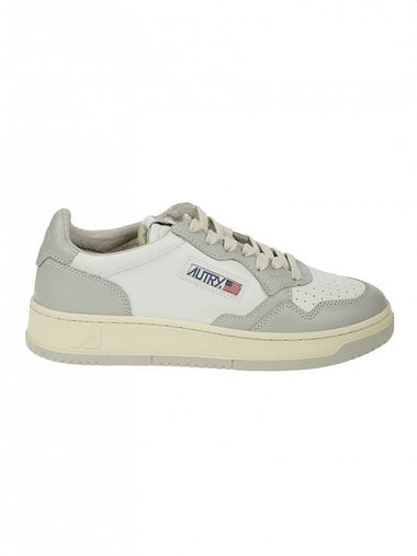 Medalist Leather Low Top Sneakers Grey White - AUTRY - BALAAN 1