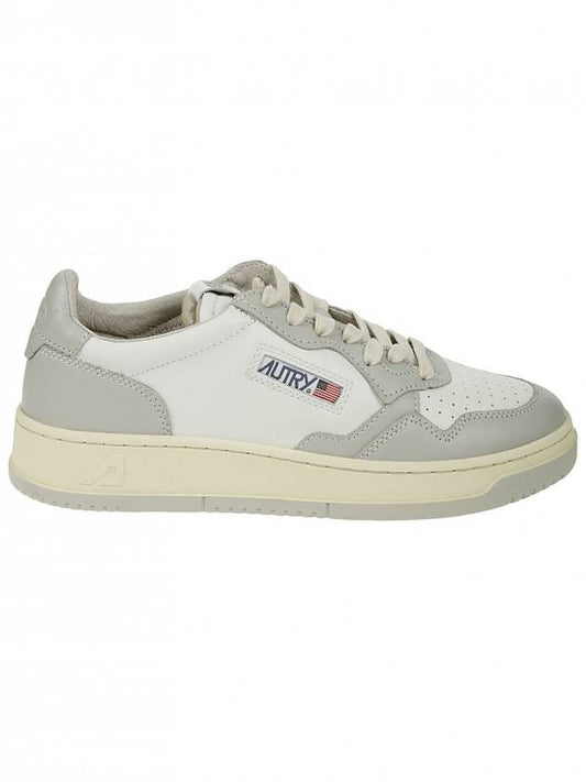 Medalist Leather Low Top Sneakers Grey White - AUTRY - BALAAN 1