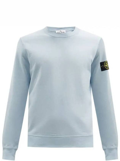 Men's Wappen Patch Sweatshirt Light Sky Blue - STONE ISLAND - BALAAN 2