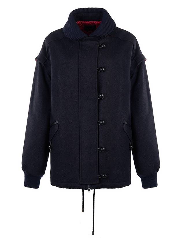 Palmeira Wool Jacket Navy - ISABEL MARANT - BALAAN 3