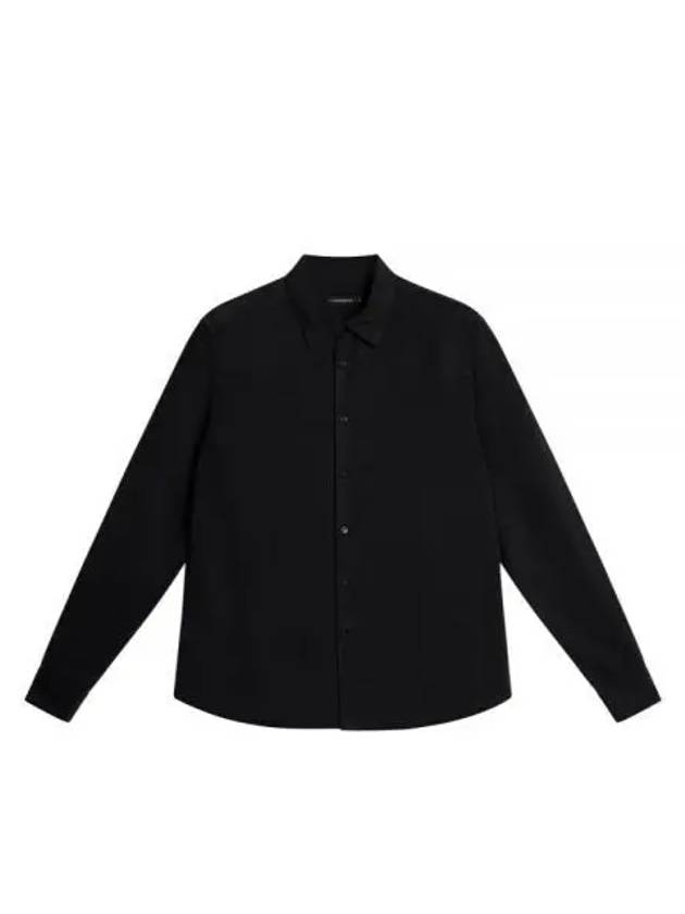 Slim Comfort Tencel Long Sleeve Shirt Black - J.LINDEBERG - BALAAN 2