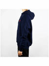 Small Heart Logo Cotton Hoodie Blue - AMI - BALAAN 4