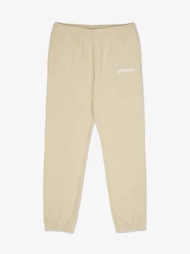 Le Jogging Logo Print Cotton Track Pants Light Beige - JACQUEMUS - BALAAN 2