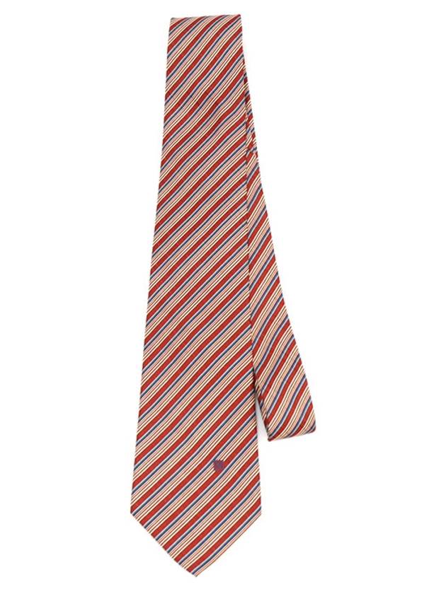 Pierre Cardin 100 silk red striped pattern tie - ETC - BALAAN 3