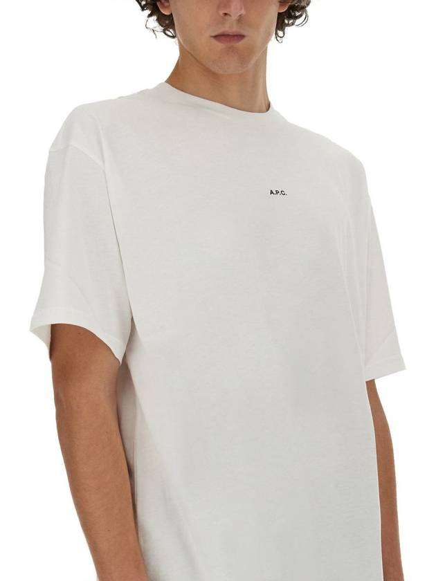 Logo Detail Crewneck Short Sleeve T-Shirt White - A.P.C. - BALAAN 5