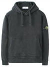 Wappen Patch Cotton Fleece Hoodie Charcoal - STONE ISLAND - BALAAN 2