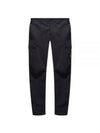 Logo Patch Cargo Straight Pants Black - STONE ISLAND - BALAAN 2