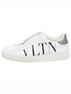 Men's VLTN Logo Open Low Top Sneakers White - VALENTINO - BALAAN 2