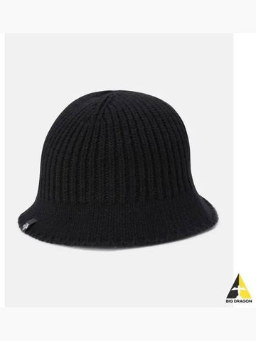 Women s Sports Basic Knit Bucket Hat Black SP322UCP72 - DESCENTE - BALAAN 1