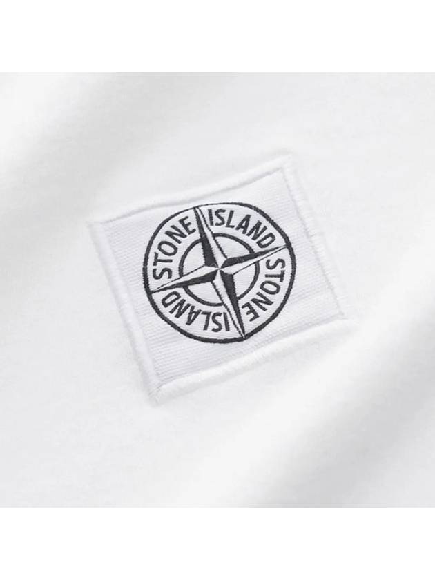 Pisato Effect Logo Patch Short Sleeve T-Shirt White - STONE ISLAND - BALAAN 5