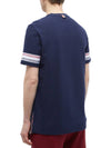 Textured Cotton Stripe Short Sleeve T-Shirt Navy - THOM BROWNE - BALAAN 4