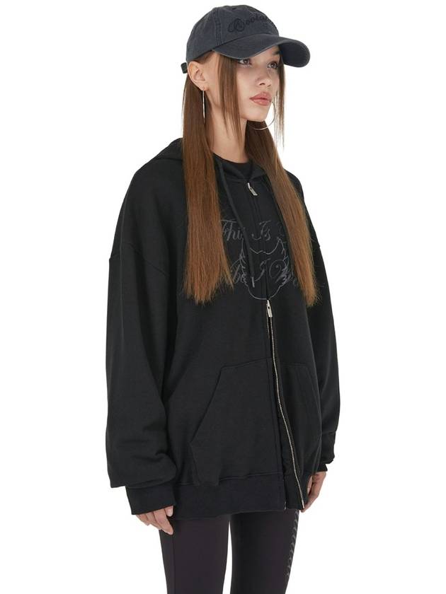 IHD002 1 Signature Graphic Hooded Zip-Up Black - ITZAVIBE - BALAAN 3