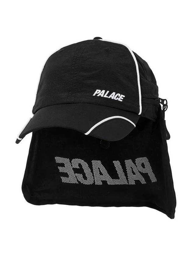 Font Zip Shell Neck Saver 6Panel Black - PALACE - BALAAN 1