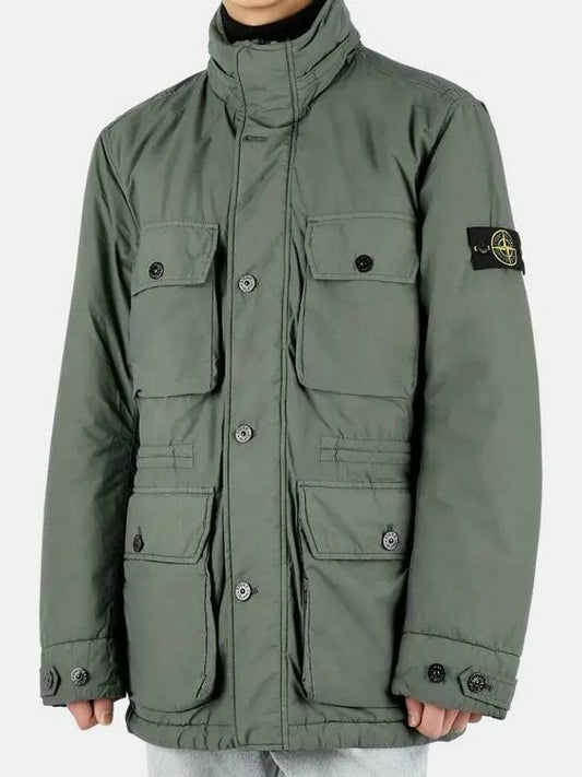 Men's Waffen Patch Naslan Jacket Khaki - STONE ISLAND - BALAAN.