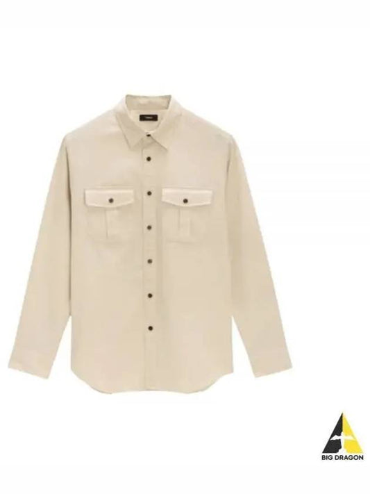Irving Mlt Hanson Tw N0674501 E0S Pocket Patch Long Sleeve Shirt - THEORY - BALAAN 1