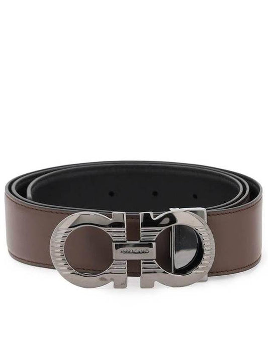 Salvatore Gancini buckle reversible leather belt - SALVATORE FERRAGAMO - BALAAN 1