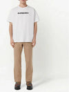 logo print cotton short sleeve t-shirt white - BURBERRY - BALAAN 4