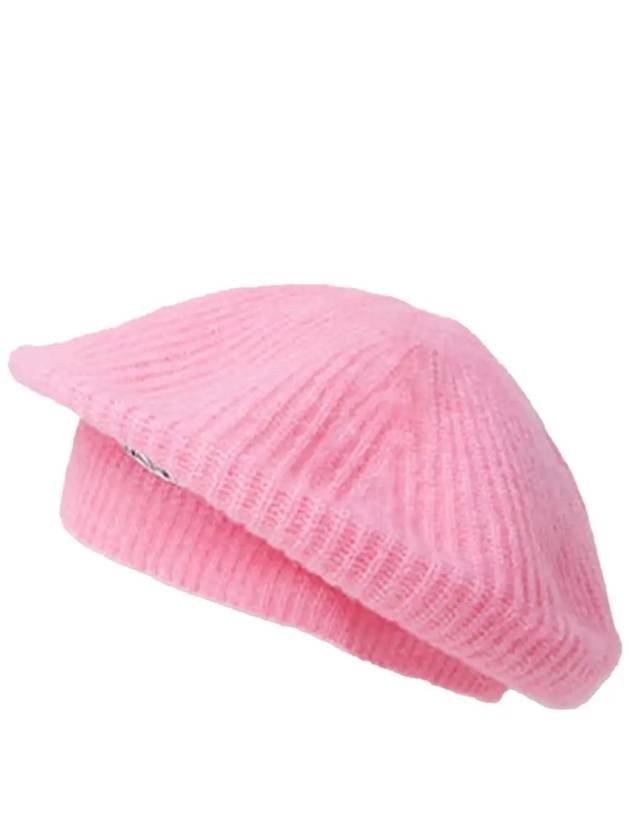 Soft Wool Beret Pink - GANNI - BALAAN 3