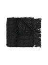 Embroidery Pattern Fringe Silk Scarf Black - MAISON MARGIELA - BALAAN 2