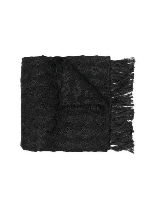 Embroidery Pattern Silk Scarf Black - MAISON MARGIELA - BALAAN 2