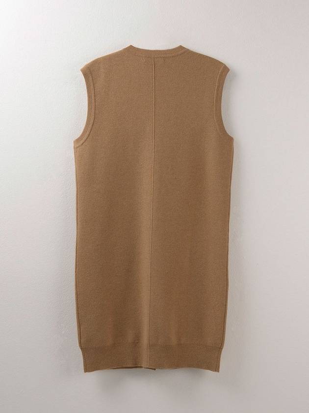 Cashmere 100 Round Middle Vest Black Camel C1KVT03 - CALLAITE - BALAAN 3