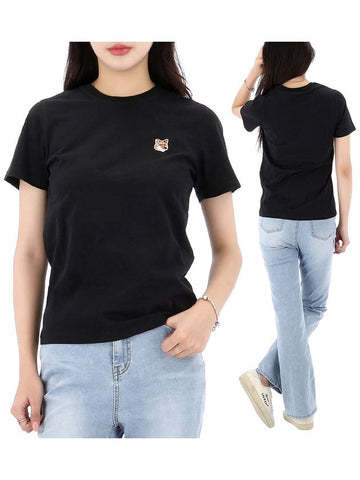 Foxhead Patch Regular T Shirt LW00105KJ0008 BLACK - MAISON KITSUNE - BALAAN 1