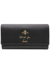 Metal Bee Leather Long Wallet Black - GUCCI - BALAAN 2