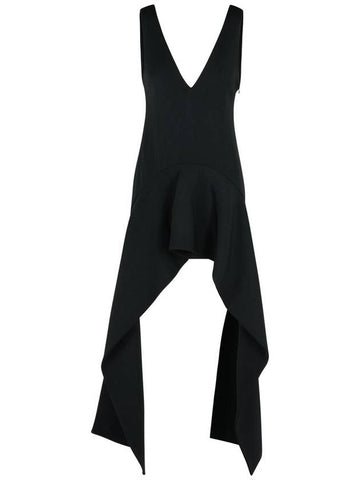 JW Anderson 'Draped' Black Polyester Blend Dress - JW ANDERSON - BALAAN 1