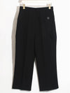 Logo Patch Wool Wide Pants Black - LOEWE - BALAAN 3