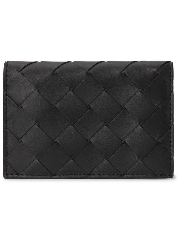 Intrecciato Flap Card Case Black - BOTTEGA VENETA - BALAAN 3