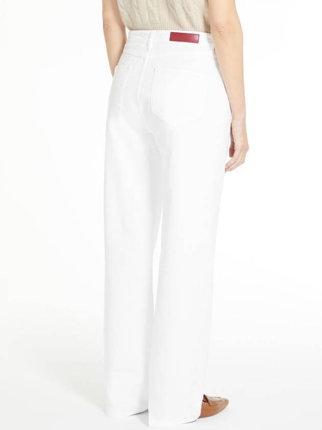 Giulia Cotton Straight Pants White - MAX MARA - BALAAN 4