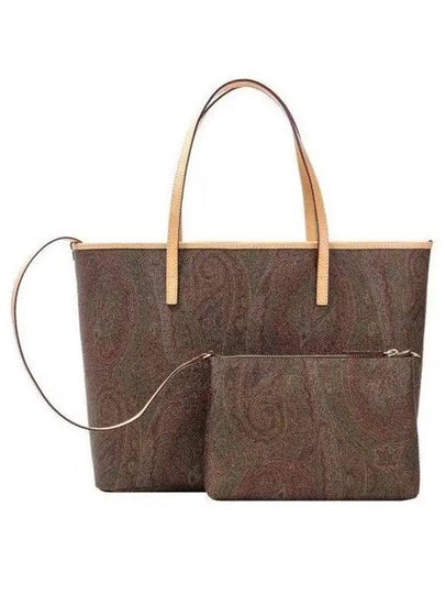 Paisley Medium Shopper Shoulder Bag Brown - ETRO - BALAAN 2