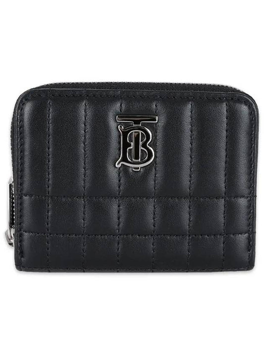 Lola Quilted Zip Round Coin Card Wallet Black - BURBERRY - BALAAN 2