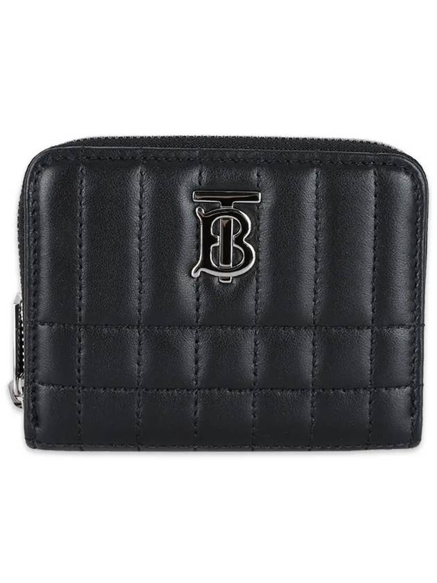 Lola Quilted Zip Round Coin Card Wallet Black - BURBERRY - BALAAN 3