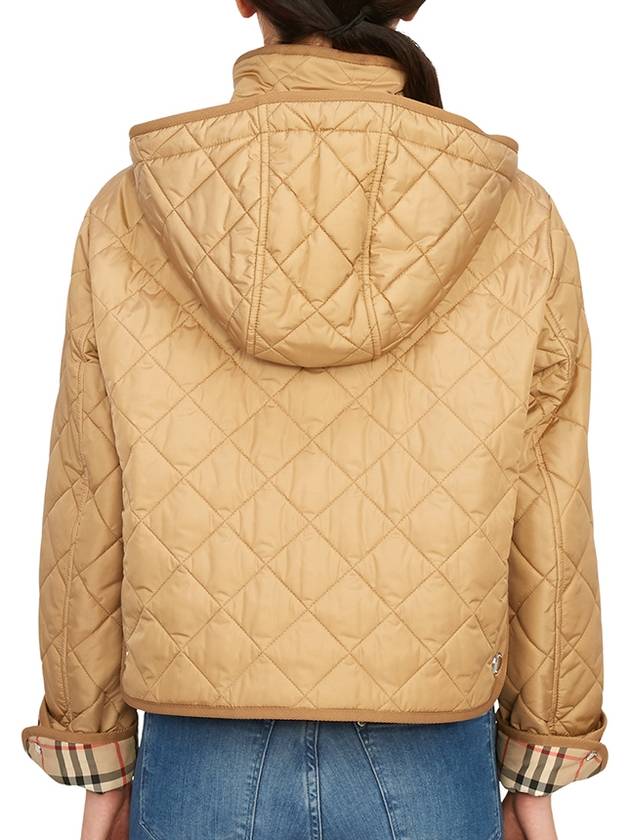 Women's Cropped Quilted Hoodie Jacket Archives Beige - BURBERRY - BALAAN 6