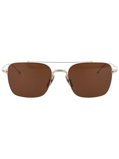 Sunglasses TBS120 A 02 WHITE GOLD SILVER - THOM BROWNE - BALAAN 2