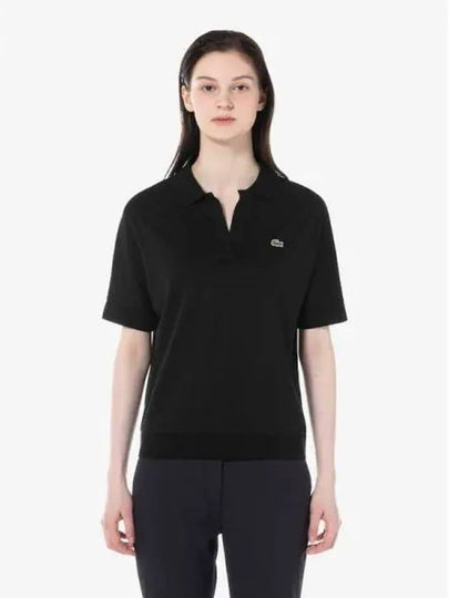 Heritage Relaxed Fit Polo Shirt Black - LACOSTE - BALAAN 2