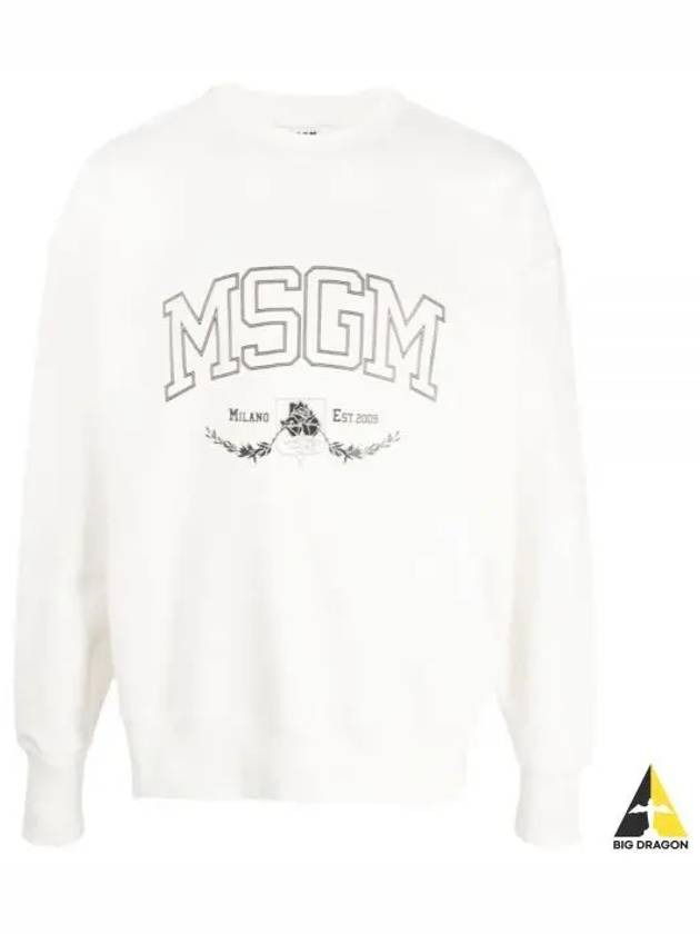 Logo Print Sweatshirt White - MSGM - BALAAN 2