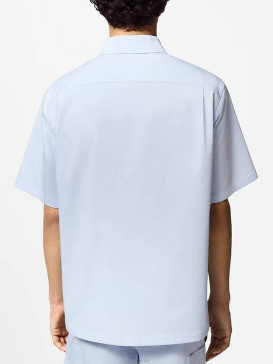 1AFQZV Flocked Short Sleeved Cotton Shirt - LOUIS VUITTON - BALAAN 2