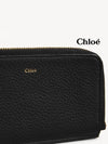 Alphabet Half Zipper Leather Card Wallet  Black - CHLOE - BALAAN 5