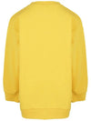 Kids Logo Print Sweatshirt Yellow - FENDI - BALAAN 4