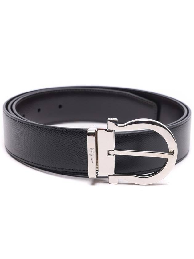 Men's Gancini Doublesided Belt - SALVATORE FERRAGAMO - BALAAN 3