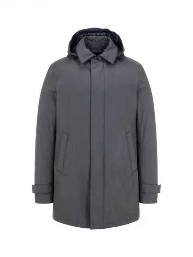 Men s Detachable Hood Goose Down Sub Zero Coat Charcoal Gray 270186 - HERNO - BALAAN 1