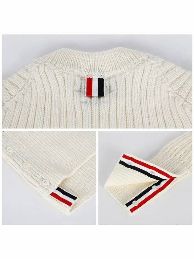 4 Bar Pointelle Knit Top White - THOM BROWNE - BALAAN 7