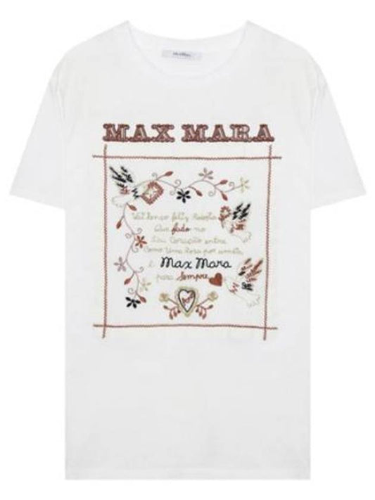 Knit resort embroidery short sleeve t-shirt - MAX MARA - BALAAN 1